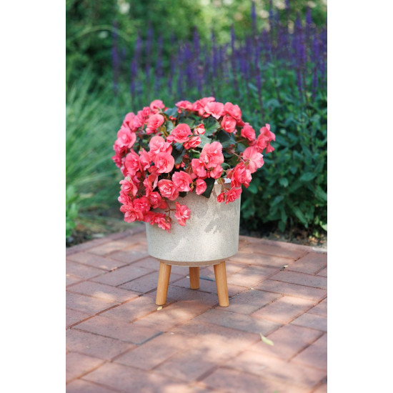 Strend Pro flower pot, colour Bamboo fibre, 24.5x24.5x31 cm