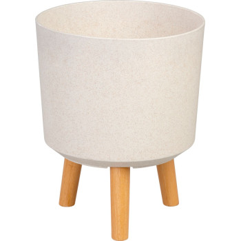 Strend Pro flower pot, White Weath Finish, 24.5x24.5x31 cm