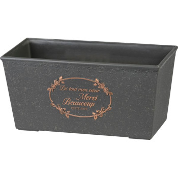 Цветочный горшок Strend Pro, цвет черный, 31x15x15 см