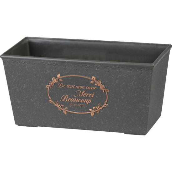 Цветочный горшок Strend Pro, цвет черный, 31x15x15 см