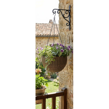 Цветочный горшок Strend Pro Modern, подвесной, золотой, 26x16см, с цепочкой и вешалкой