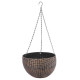 Strend Pro Modern flower pot, hanging, hanging, gold, 26x16 cm, with chain and hanger