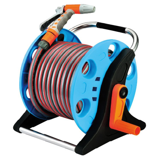 Hose reel + hose + gun + adaptor 20m / 1/2" Strend Pro