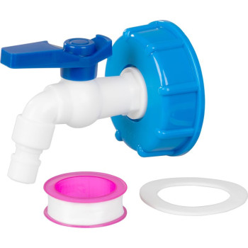 Кран Strend Pro, садовый, 3/4", 16 мм, с редуктором для бака IBC, ПВХ