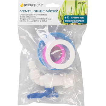 Кран Strend Pro, садовый, 3/4", 16 мм, с редуктором для бака IBC, ПВХ Кран Strend Pro, садовый, 3/4", 16 мм, с редуктором для бака IBC, ПВХ