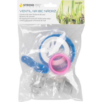 Кран Strend Pro, садовый, 3/4", 16 мм, с редуктором для бака IBC, ПВХ Кран Strend Pro, садовый, 3/4", 16 мм, с редуктором для бака IBC, ПВХ