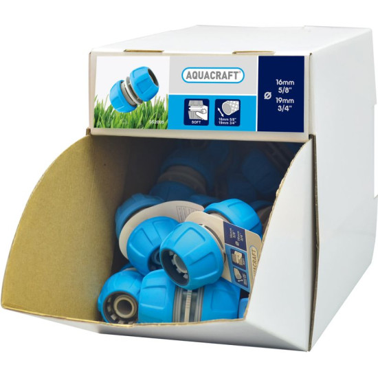 Connector SoftTouch 5/8"-3/4", AQUACRAFT® 552095, Display box 35 pcs