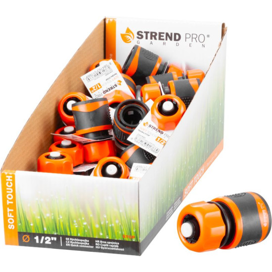 Hose connector Strend Pro C3004RDX, 1/2 ", STOP R, garden, DisplayBox, soft touch