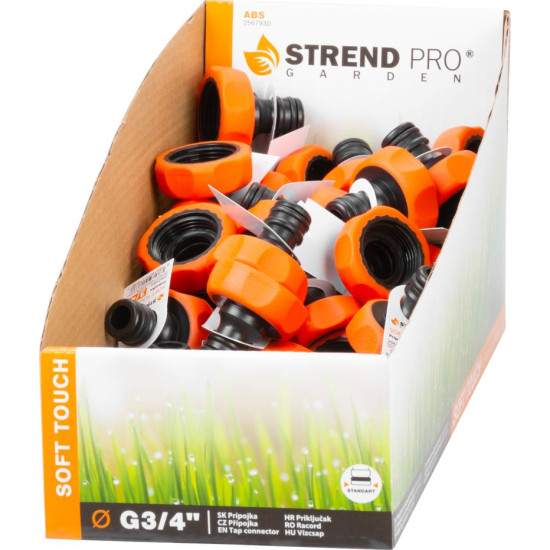 Adapteris Strend Pro G3/4", iekšējais, šļūtenei, DisplayBox, mīksts pieskāriens