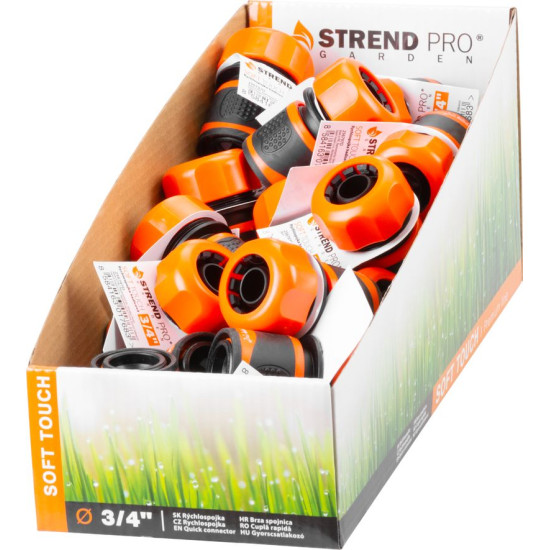 Адаптер для шланга Strend Pro C3025RDX, 3/4", быстроразъемный, садовый, DisplayBox, soft touch