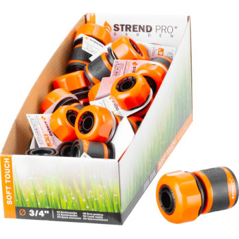 Адаптер для шланга Strend Pro C3025RDX, 3/4", быстроразъемный, садовый, DisplayBox, soft touch