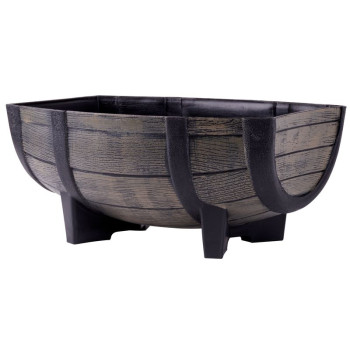 Цветочный горшок GDA Woodeff 817, натуральный, 41x29x19 см, бочонок