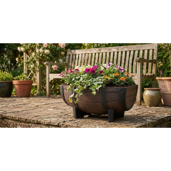 Puķu pods GDA Woodeff 817, tīkkoks, 41x29x19 cm, muca