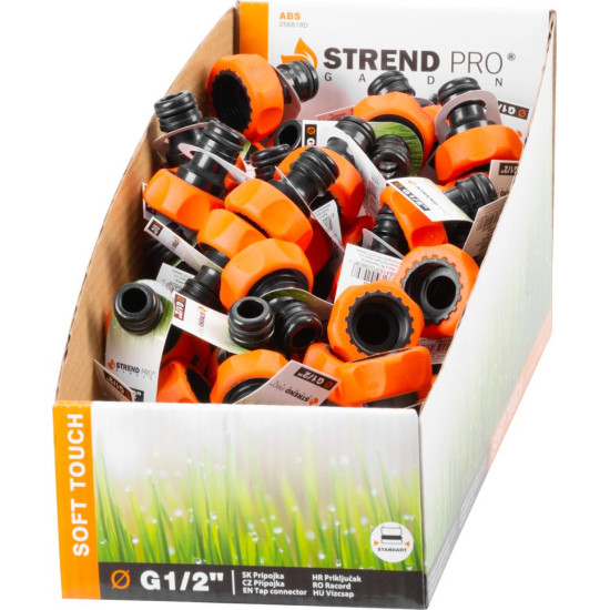 Adapteris Strend Pro, G1/2", ūdens krānam, mīksts pieskāriens, DisplayBox 80 gab