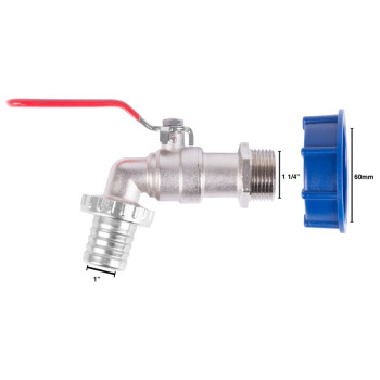 Комплект Strend Pro, клапан 1"-1 1/4"+переход пластиковый+слив, для бака IBC