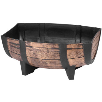 Цветочный горшок Strend Pro, Woodeff, 29x41x19 см, золото, бочонок