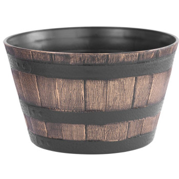 Цветочный горшок Strend Pro, Woodeff, 39х23 см, золото, бочонок