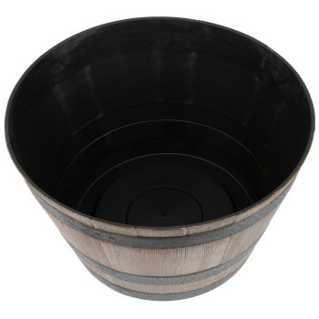 Цветочный горшок Strend Pro, Woodeff, 52x30 см, серый, эффект дерева, бочонок