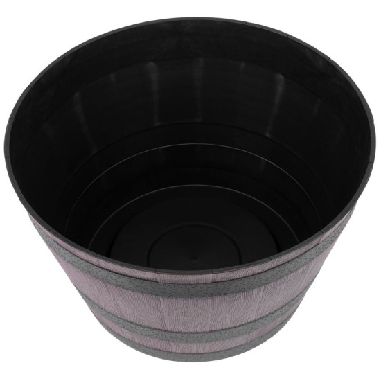 Strend Pro puķu pods, Woodeff, 52x30 cm, pelēks, koka efekts, muca