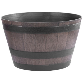 Цветочный горшок Strend Pro, Woodeff, 52x30 см, коричневый, эффект дерева, бочонок