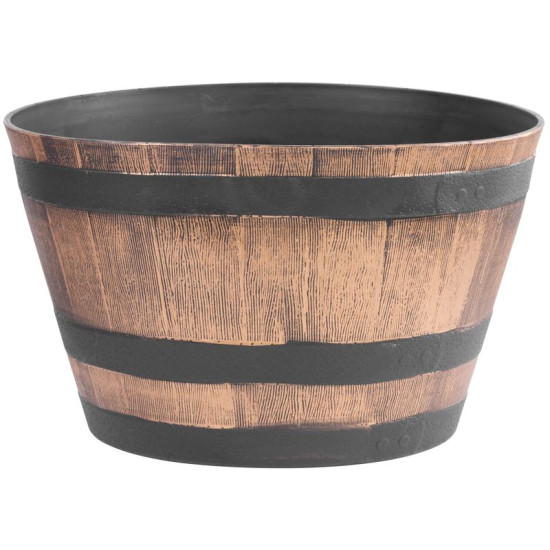 Puķu pods Strend Pro Woodeff 52x30 cm, zelts, koka efekts, muca