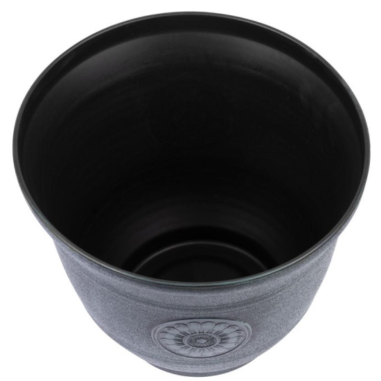 Цветочный горшок Strend рro, под металл, зеленый, 25x30 см