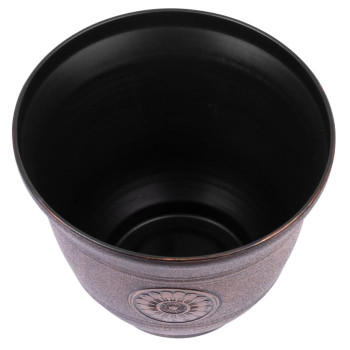 Цветочный горшок Strend Pro, эффект металла, имитация меди, 25x30 см