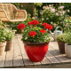 Flower pot Strend Pro, glaze, red, 38x28,5 cm