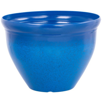 Цветочный горшок Стренд Про, глазурь, синий, 38х28,5 см