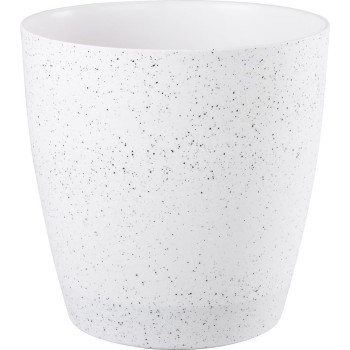 Strend Pro Stone flower pot, 35x35 cm, white, stone effect