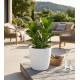 Strend Pro Stone flowerpot, 28x26 cm, white, stone effect