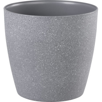 Strend Pro Stone flower pot, 28x26 cm, gray, stone effect