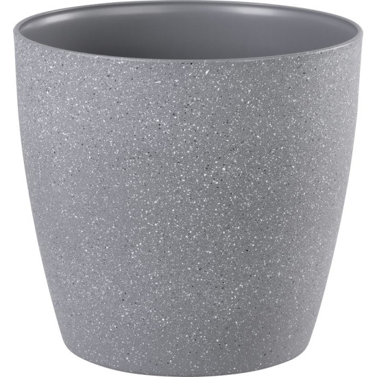 Strend Pro Stone flower pot, 28x26 cm, gray, stone effect