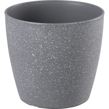Strend Pro Stone flower pot, 23x20.5 cm, gray, stone effect