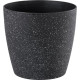 Strend Pro Stone flower pot, 28x26 cm, black, stone effect Strend Pro Stone flower pot, 28x26 cm, black, stone effect