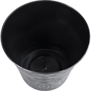 Strend Pro Flower flower pot, 24.5x19.3 cm, silver, metallic effect