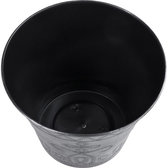 Strend Pro Flower flower pot, 24.5x19.3 cm, silver, metallic effect