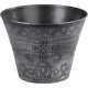 Strend Pro Flower flower pot, 24.5x19.3 cm, silver, metallic effect