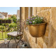 Strend Pro Wave planter, 26x18 cm, gold, metallic effect, hanging