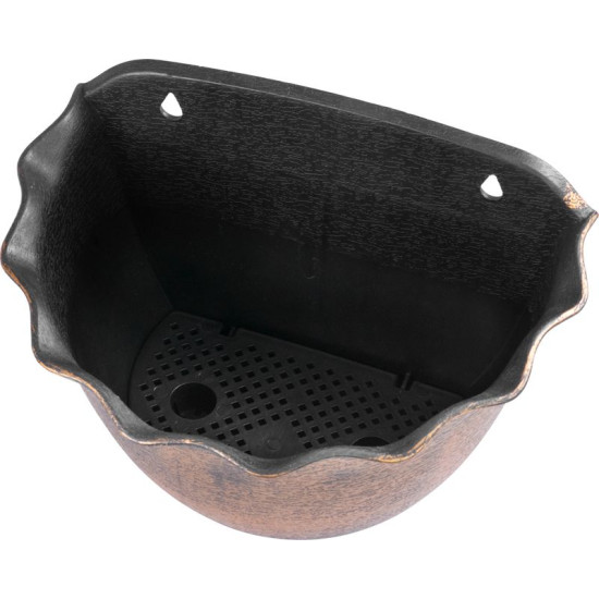 Strend Pro Wave planter, 26x18 cm, gold, metallic effect, hanging