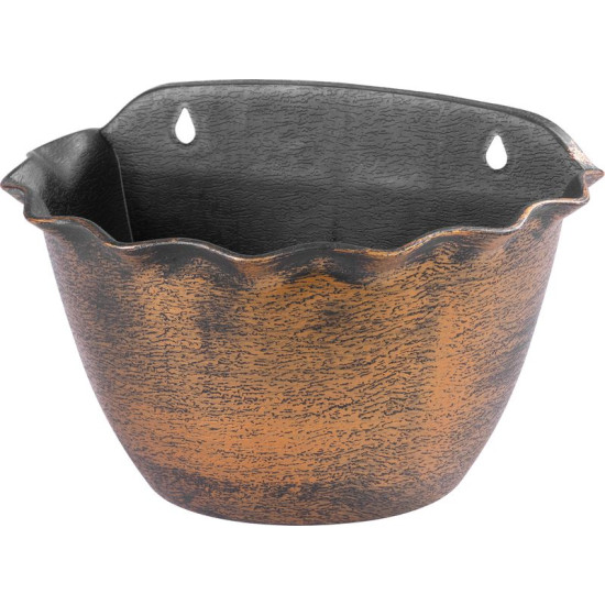 Strend Pro Wave planter, 26x18 cm, gold, metallic effect, hanging