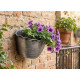 Strend Pro Wave planter, 26x18 cm, silver, metallic effect, hanging