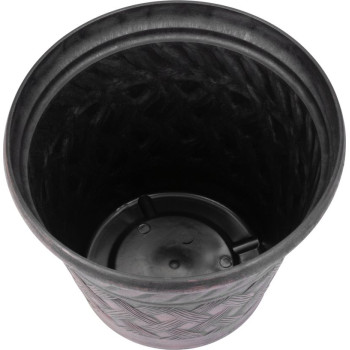 Strend Pro planter, 29x23 cm, dark brown, rattan pattern