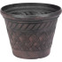 Strend Pro planter, 29x23 cm, dark brown, rattan pattern