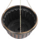 Strend Pro flower pot, hanging, hanging, gold, 24.5x15 cm, with chain and hanger