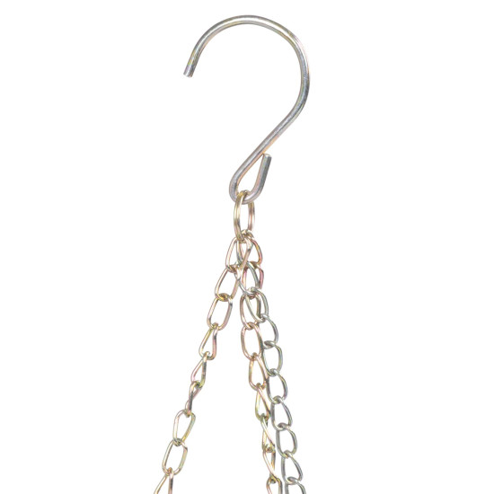 Strend Pro flower pot, hanging, hanging, gold, 24.5x15 cm, with chain and hanger