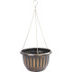 Strend Pro flower pot, hanging, hanging, gold, 24.5x15 cm, with chain and hanger