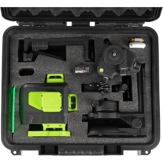 Laser Strend Pro Industrial 4 X 3D, green, in case, with accessories, remote control Laser Strend Pro Industrial 4 X 3D, green, in case, with accessories, remote control