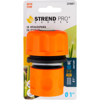 Ātrais savienotājs Strend Pro Garden, ar 1" plūsmu, STOP, dārzs, MAX FLOW Ātrais savienotājs Strend Pro Garden, ar 1" plūsmu, STOP, dārzs, MAX FLOW
