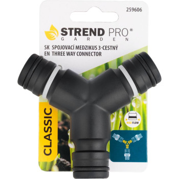 Ātrais savienotājs Strend Pro TS3002L, trīsceļu, augstas plūsmas Ātrais savienotājs Strend Pro TS3002L, trīsceļu, augstas plūsmas